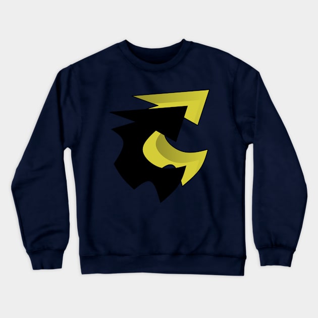 Black and yellow arrow sign illustration Crewneck Sweatshirt by Jorgi125